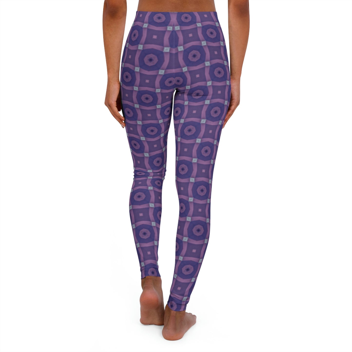 Purple Rounds Women's Spandex Leggings