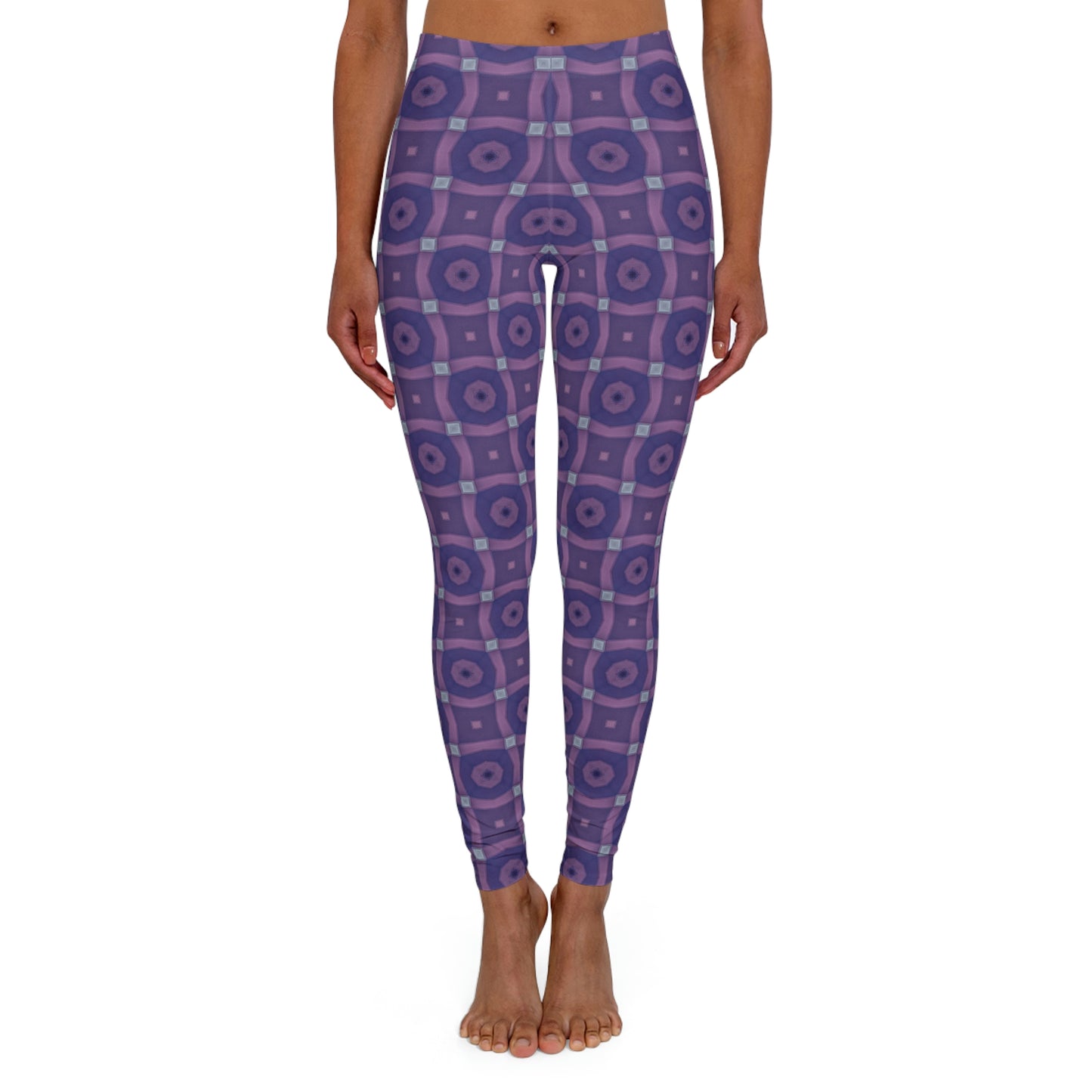 Purple Rounds Women's Spandex Leggings