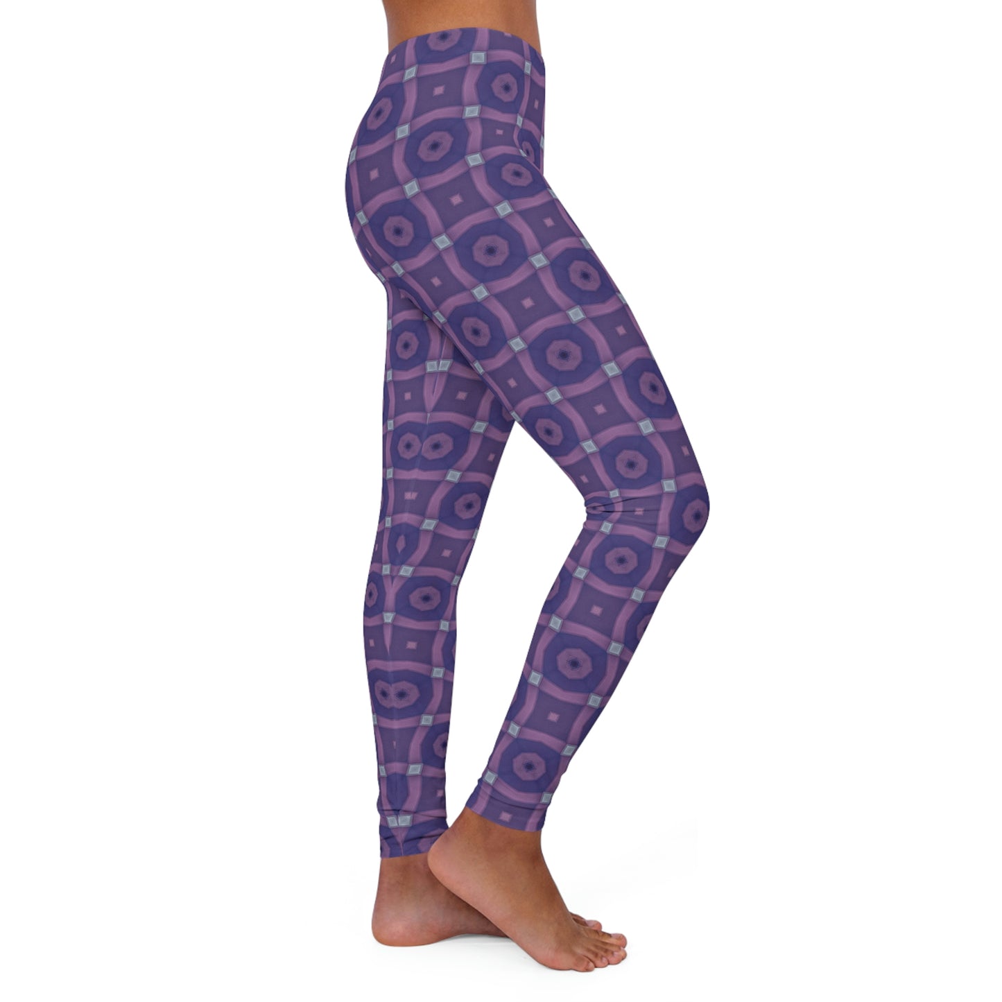 Purple Rounds Women's Spandex Leggings