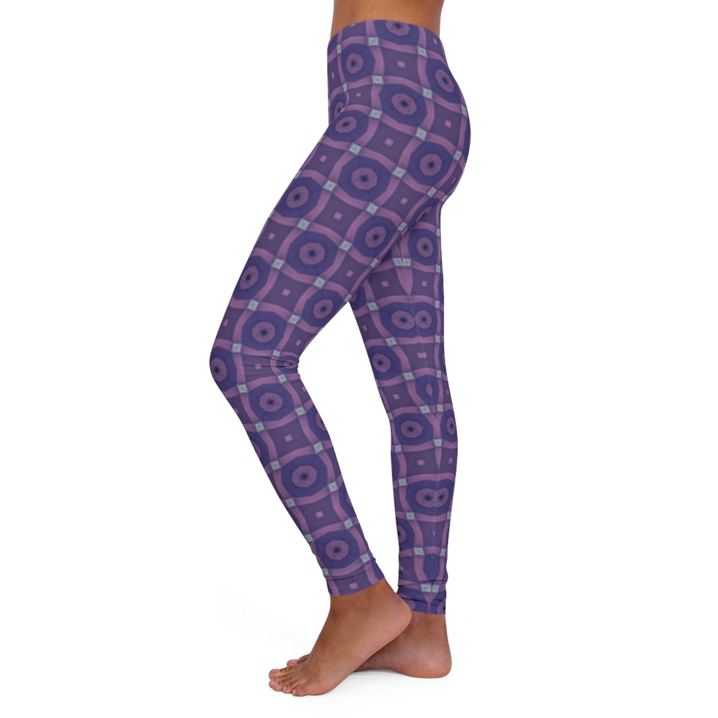 Purple Rounds Women's Spandex Leggings