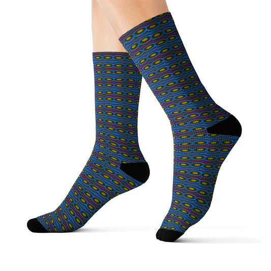 Blue Mood Sublimation Socks